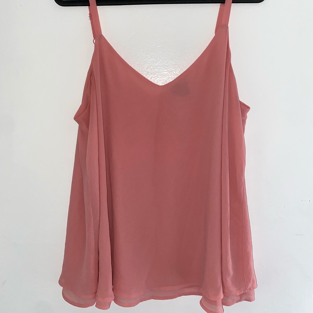 Bright Pink Chiffon Tank Top— Size 1— Torrid— NWOT